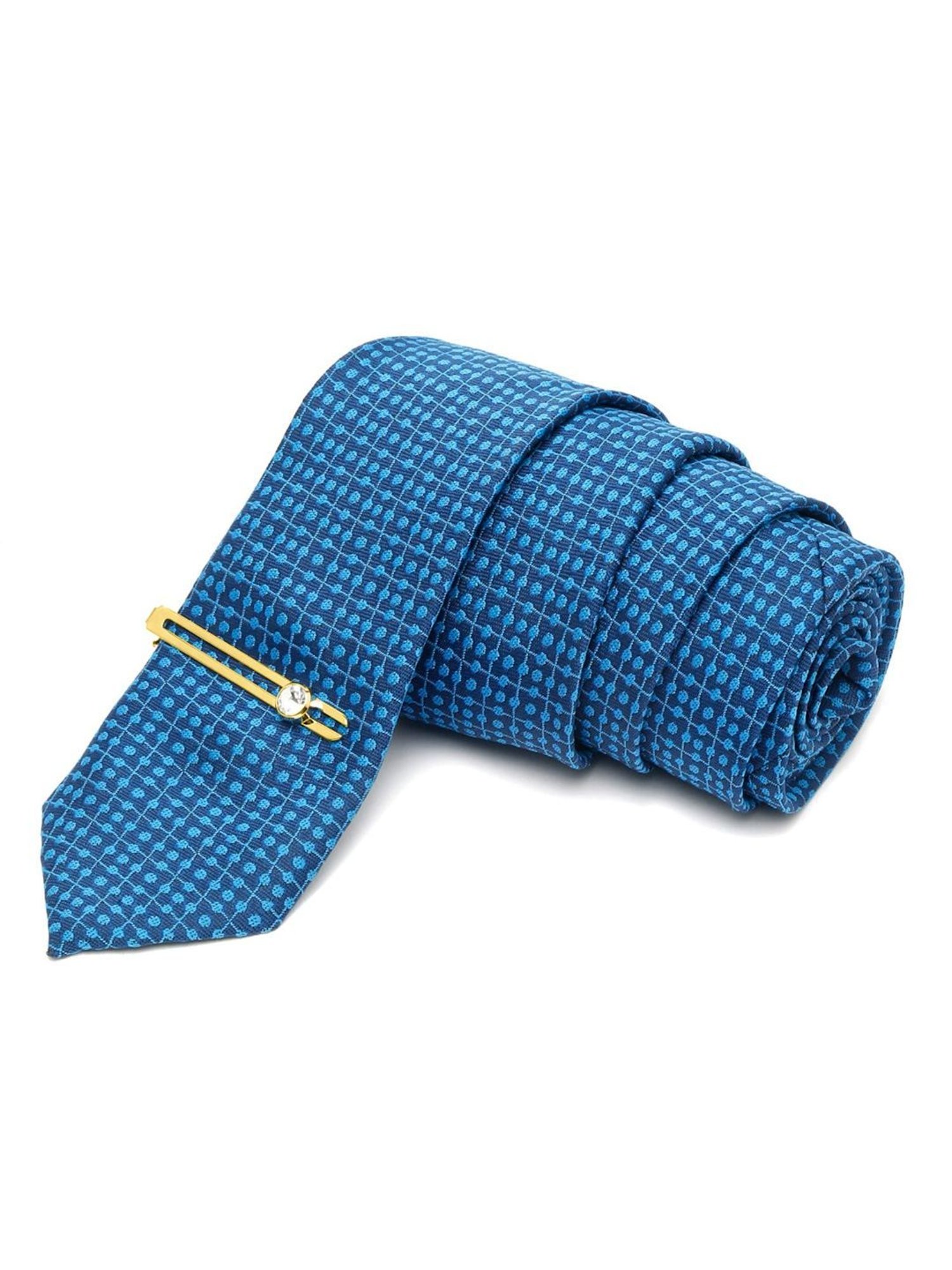 Louis Stitch Blue Embroidered Necktie Gift Set - Set of 3