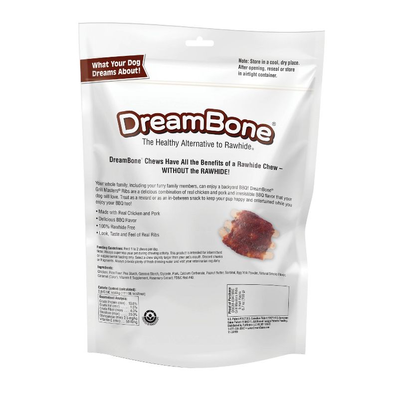 Dreambone Grill Masters Ribs Chews Dog Treats - 5ct