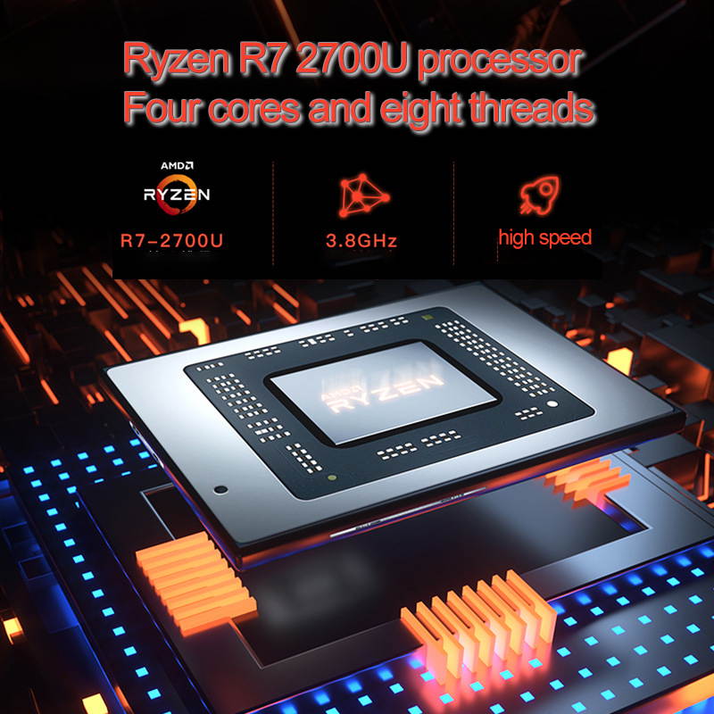 Lemonra Laptop AMD Ryzen R5 2500U, Quad-core and 8 threads Core Graphics Vega 8CU 15.6" Full 1920*1080 HD Display VSR Screen,DDR4 8G Dual Channel, Windows 10, M.2 256GB SSD With Backlight