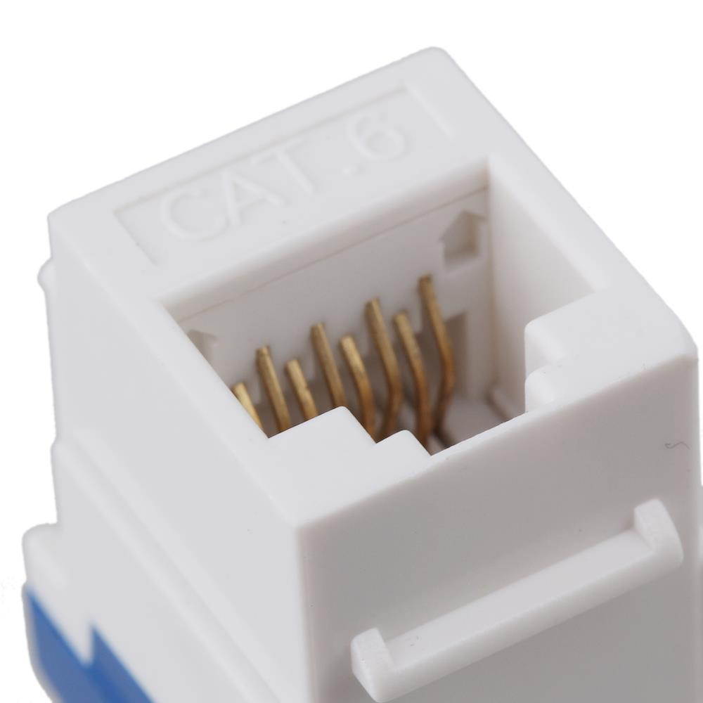 5pcs Cat6 RJ45 Gigabit Coupler Adapter For Keystone Panel 180&deg;