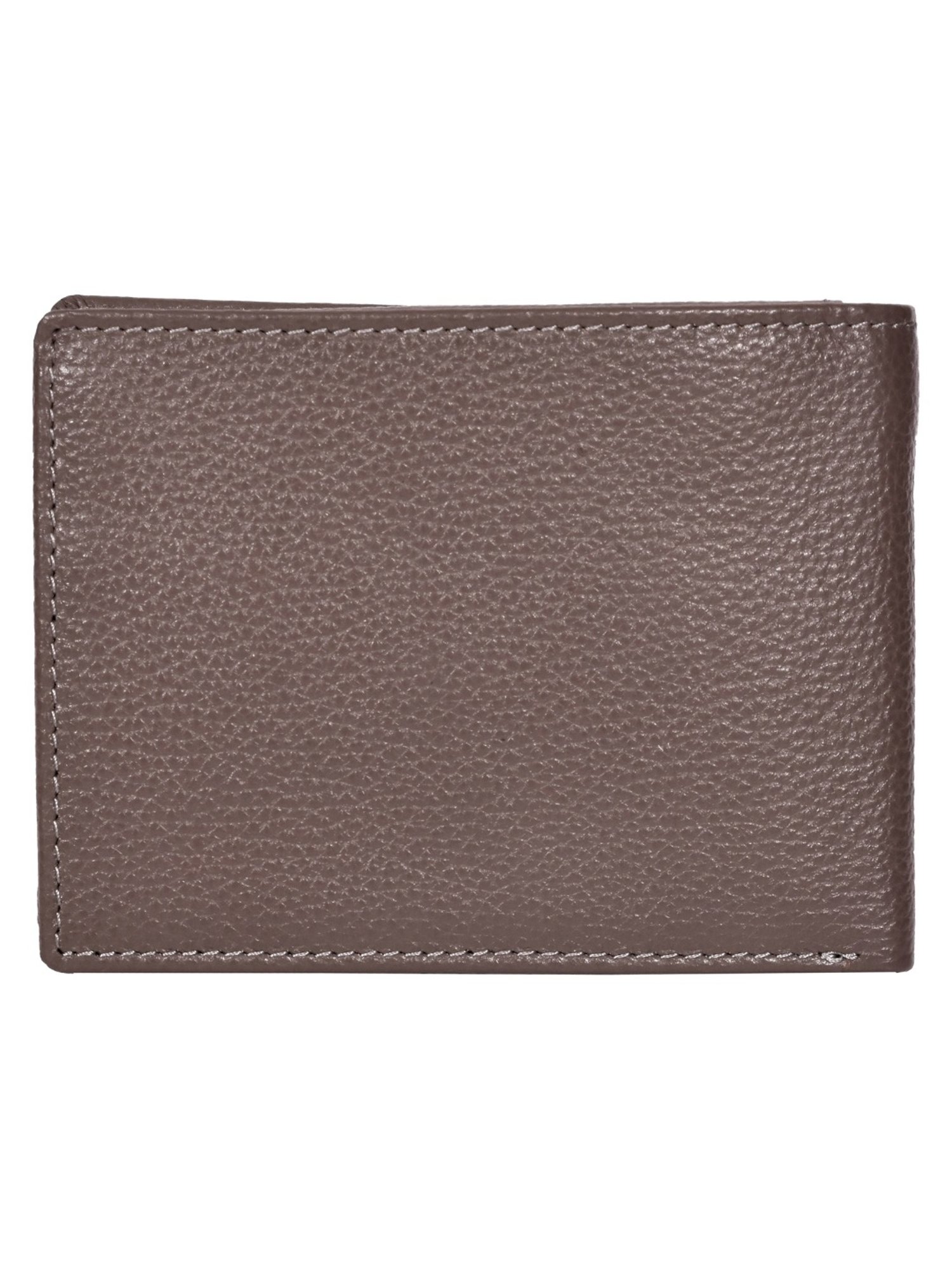SASSORA ARLO Grey Leather Textured Bi-Fold Wallet