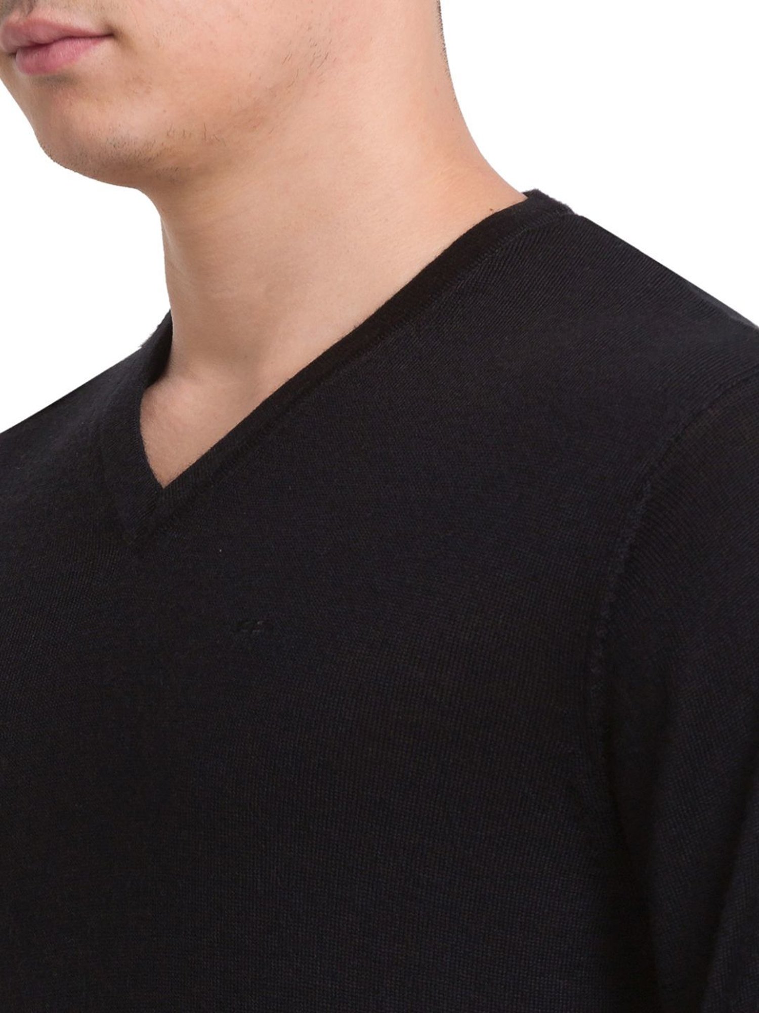 ColorPlus Black Tailored Fit Sweater