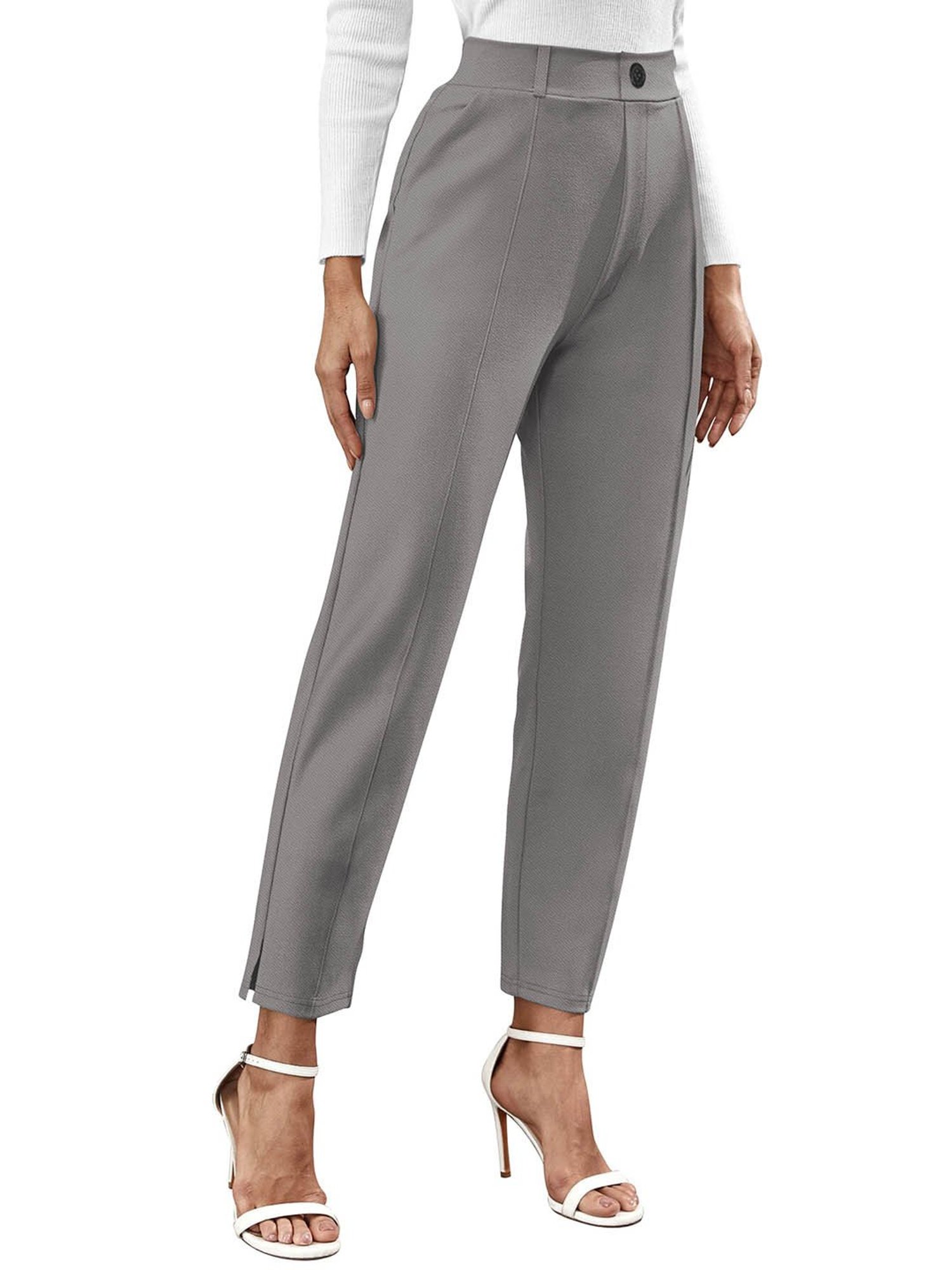 Odette Grey High Rise Pants