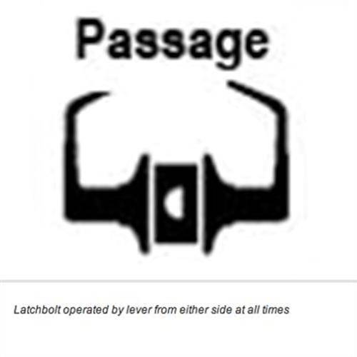 Maxtech, C13013-26D, Satin Chrome US26D, Passage Hall & Closet Grade 2 Commercial Cylindrical ADA Angled Lever Lockset