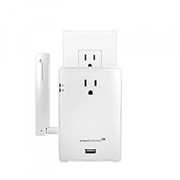 Amped Wireless High Power AC1200 Plug-In Wi-Fi Range Extender REC22PG USB Charge