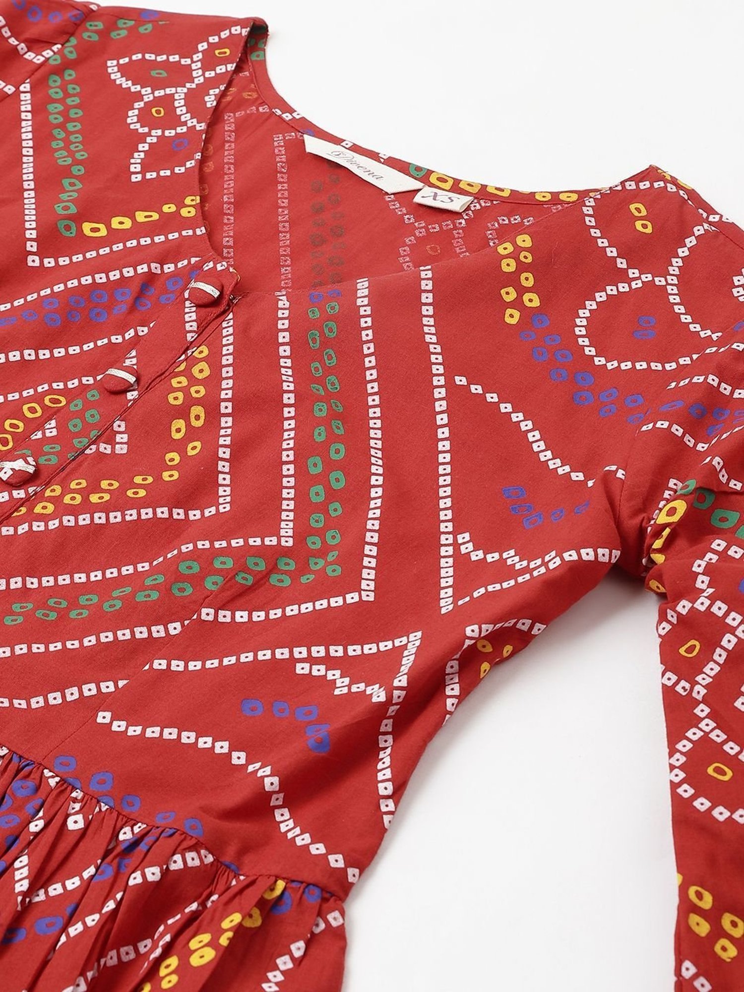 Divena Orange Pure Cotton Printed Tunic