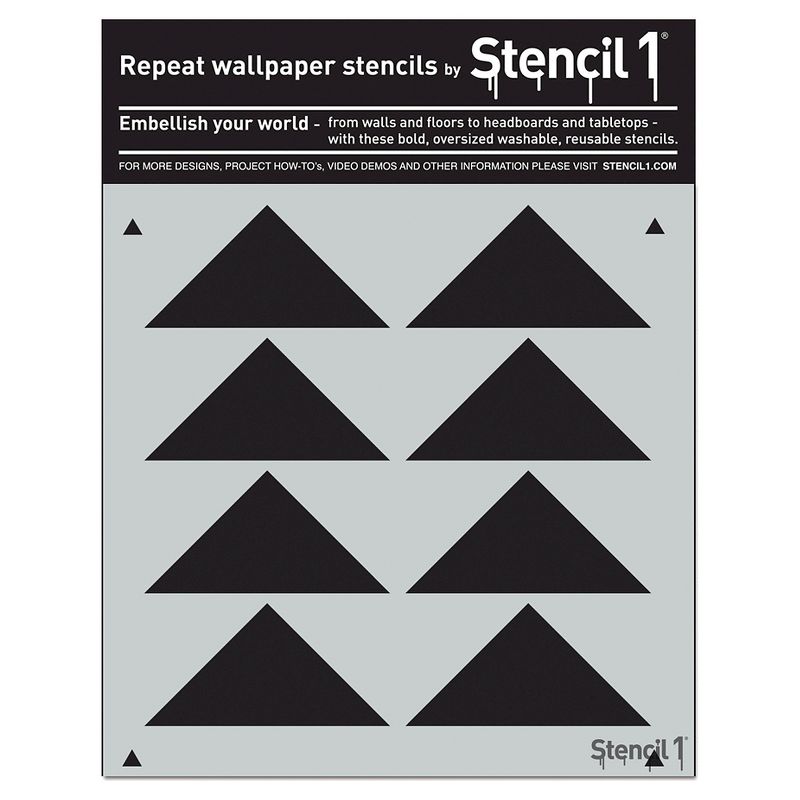 Stencil1 Triangles Aligned Repeating - Wall Stencil 11" x 11"