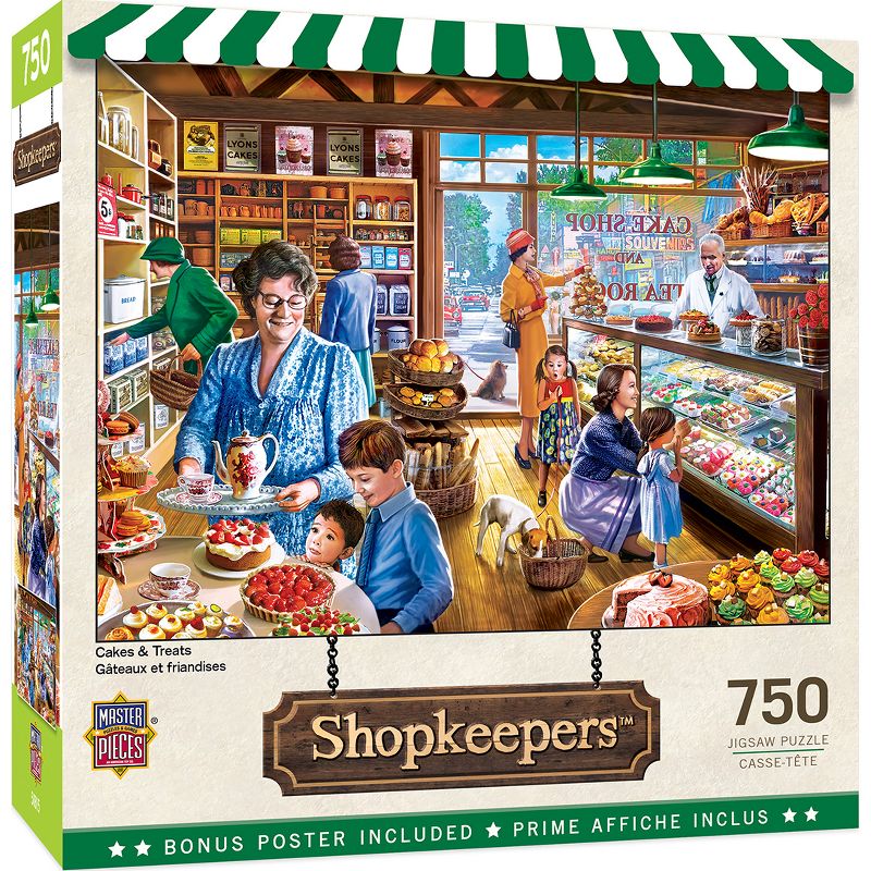 MasterPieces Shopkeepers Puzzles Collection - Cakes & Treats 750 Piece Jigsaw Puzzle