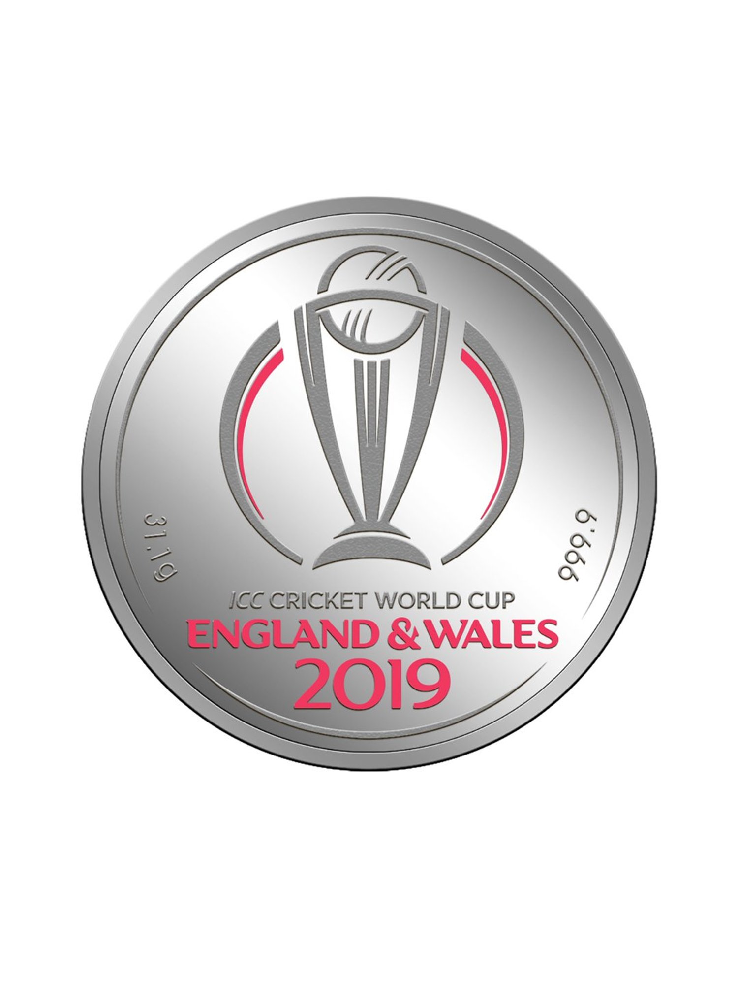 PC Jeweller 24k (999.9) 31.1gm ICC Official World Cup 2019 Team Blue Silver Coin Medal