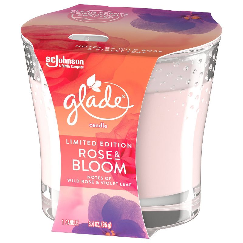 Glade Rose & Bloom Small Jar Candle - 3.4oz