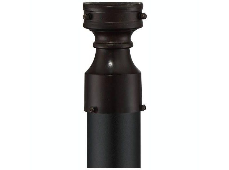 Franklin Iron Works Outdoor Post Light Fixture LED Dimmable Bronze 19" Clear Seedy Glass for Exterior Garden Yard Driveway