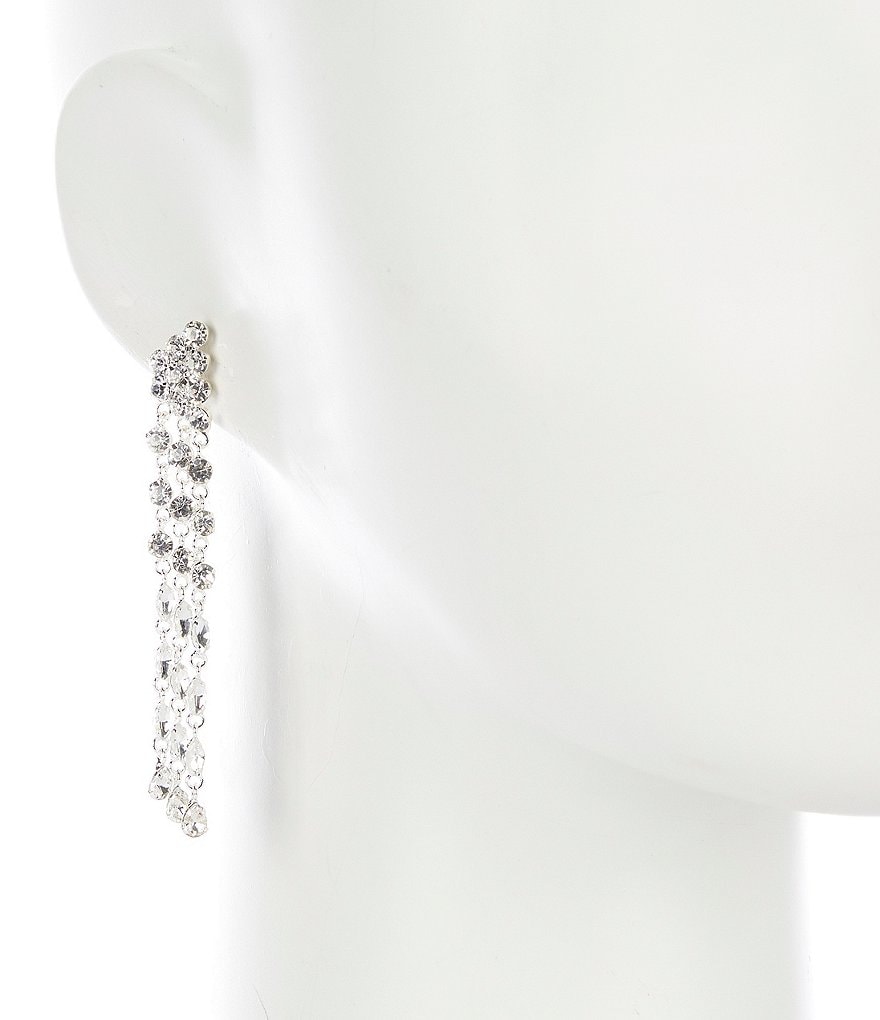 Cezanne Triple Strands Linear Drop Earrings