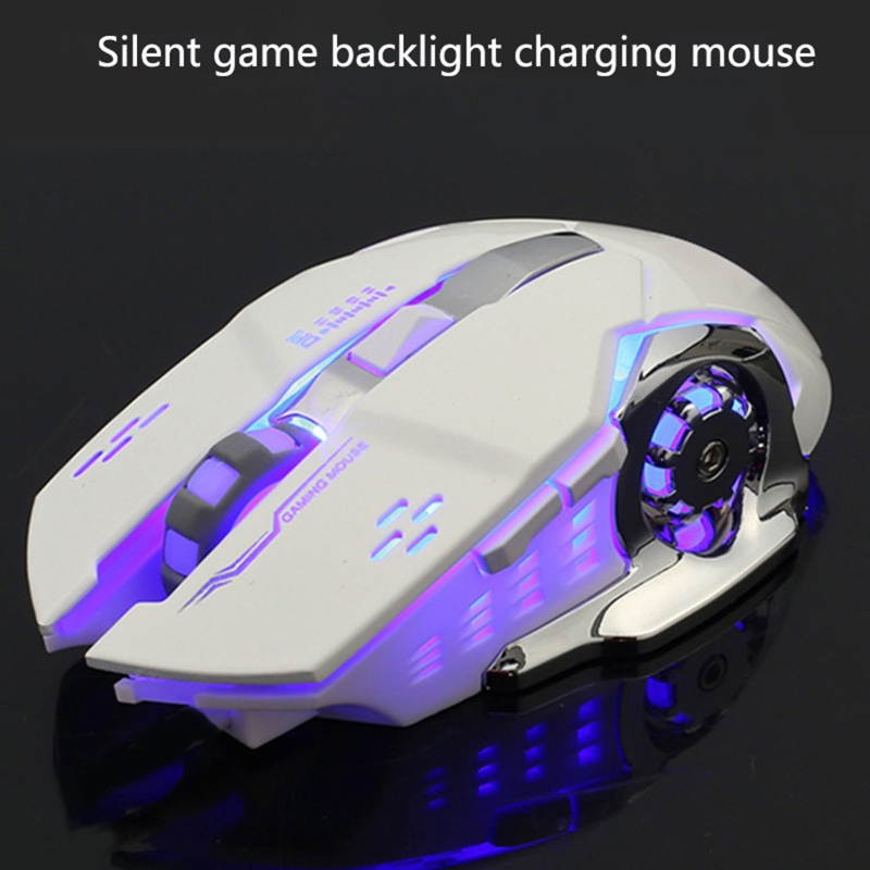 FV-W502 Computer Mouse Wireless 6 Buttons ABS 2.4GHz Rechargeable Silent Mouse for Laptop