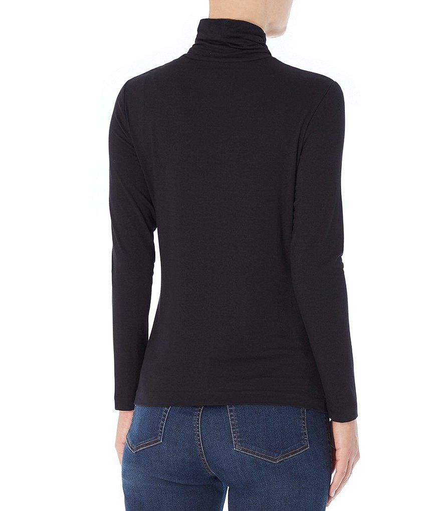 Jones New York Knit Jersey Turtleneck Long Sleeve Top