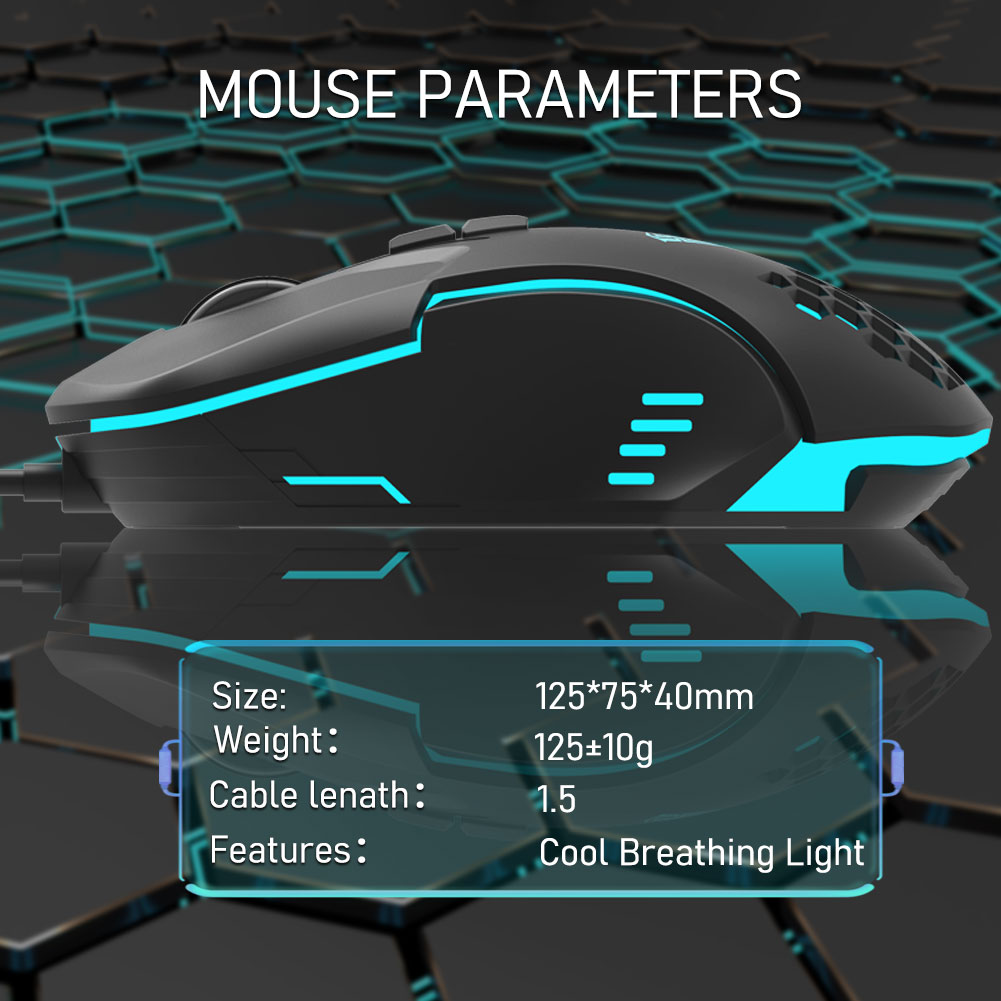 AULA RGB Gaming Mouse with Side Buttons Macro Programming 10000 DPI Adjustable 14 Key Wired USB Backlit Mouse for Desktop Laptop - H510 White