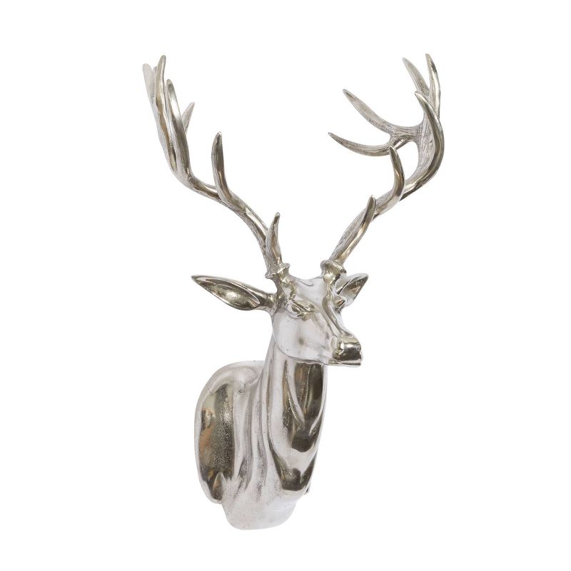 Traditional Aluminum Deer Trophy Head Wall Decor - Olivia & May