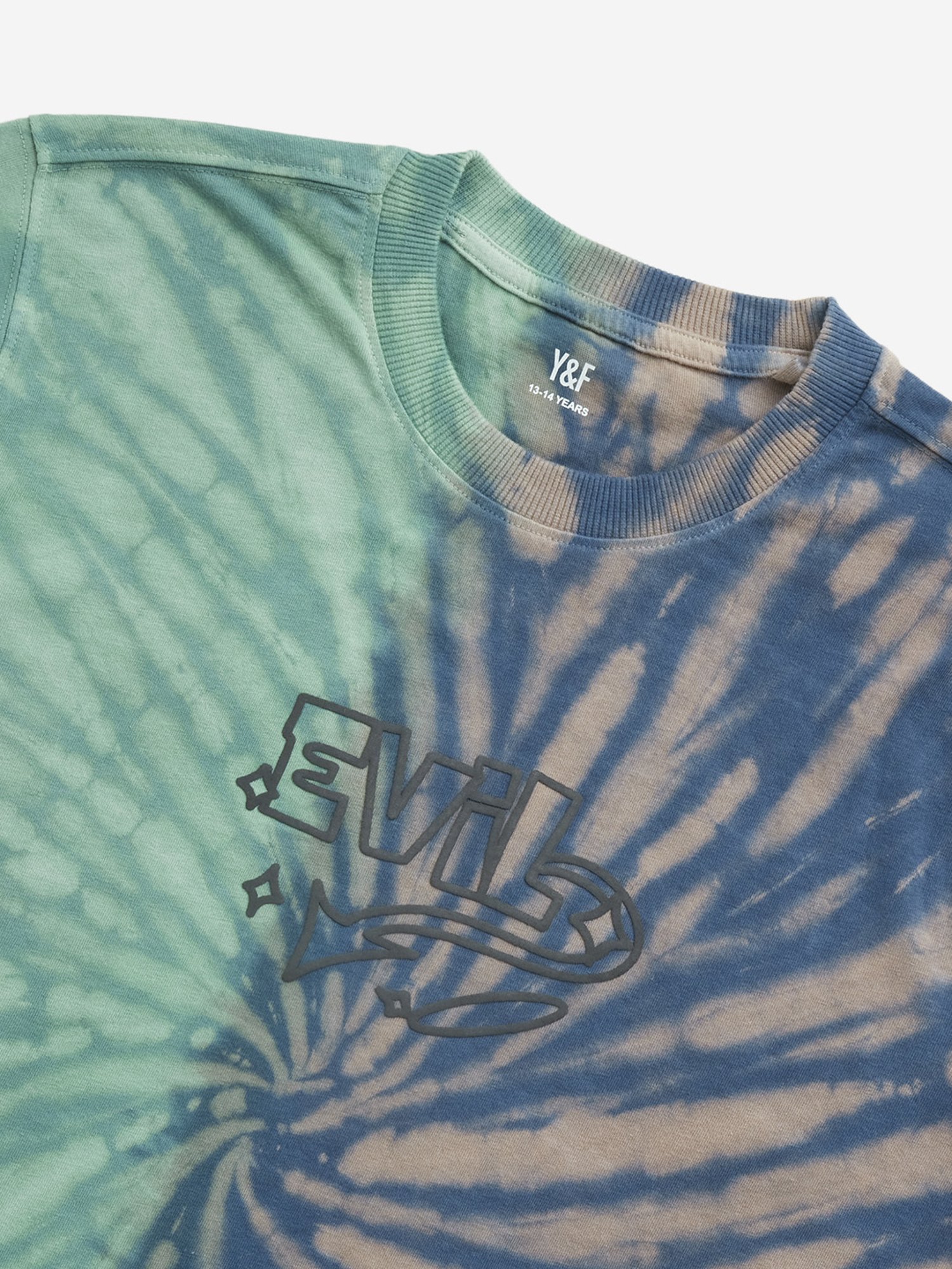 Y&F Boys by Westside Multicolour Tie-Dye Design Cotton T-Shirt