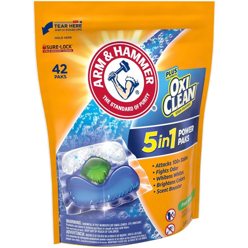 Arm & Hammer Fresh Scent Booster Plus OxiClean 5 in 1 - 42ct