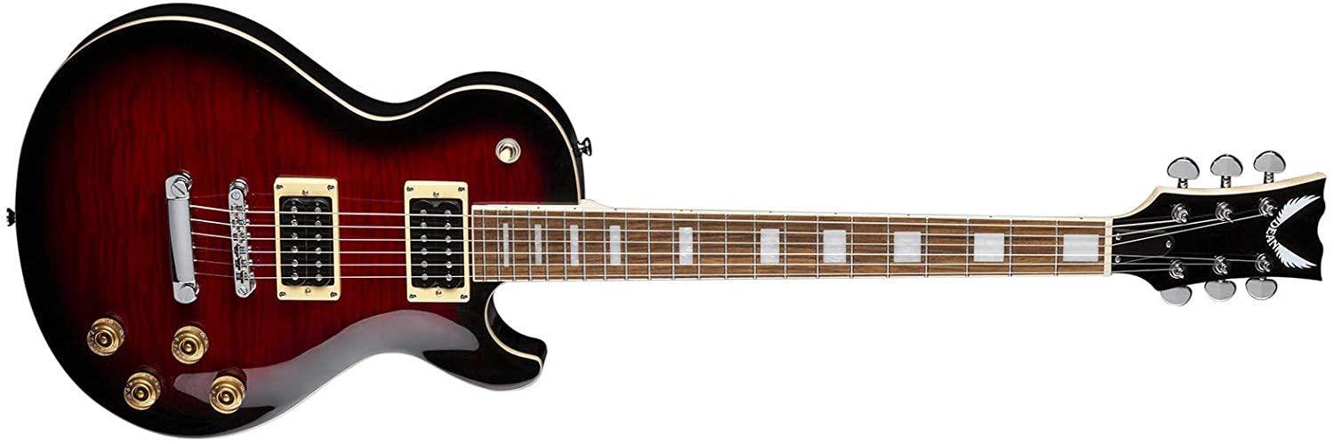 Dean Thoroughbred X Flame Top Electric Guitar Transparent Red