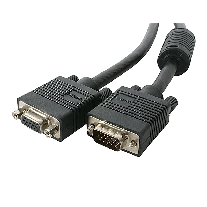 com 150 ft Coax High Resolution Monitor VGA Extension Cable - SVGA - Display extender - HD-15 (M) - HD-15 (F) (MXT101HQ_150) , Black