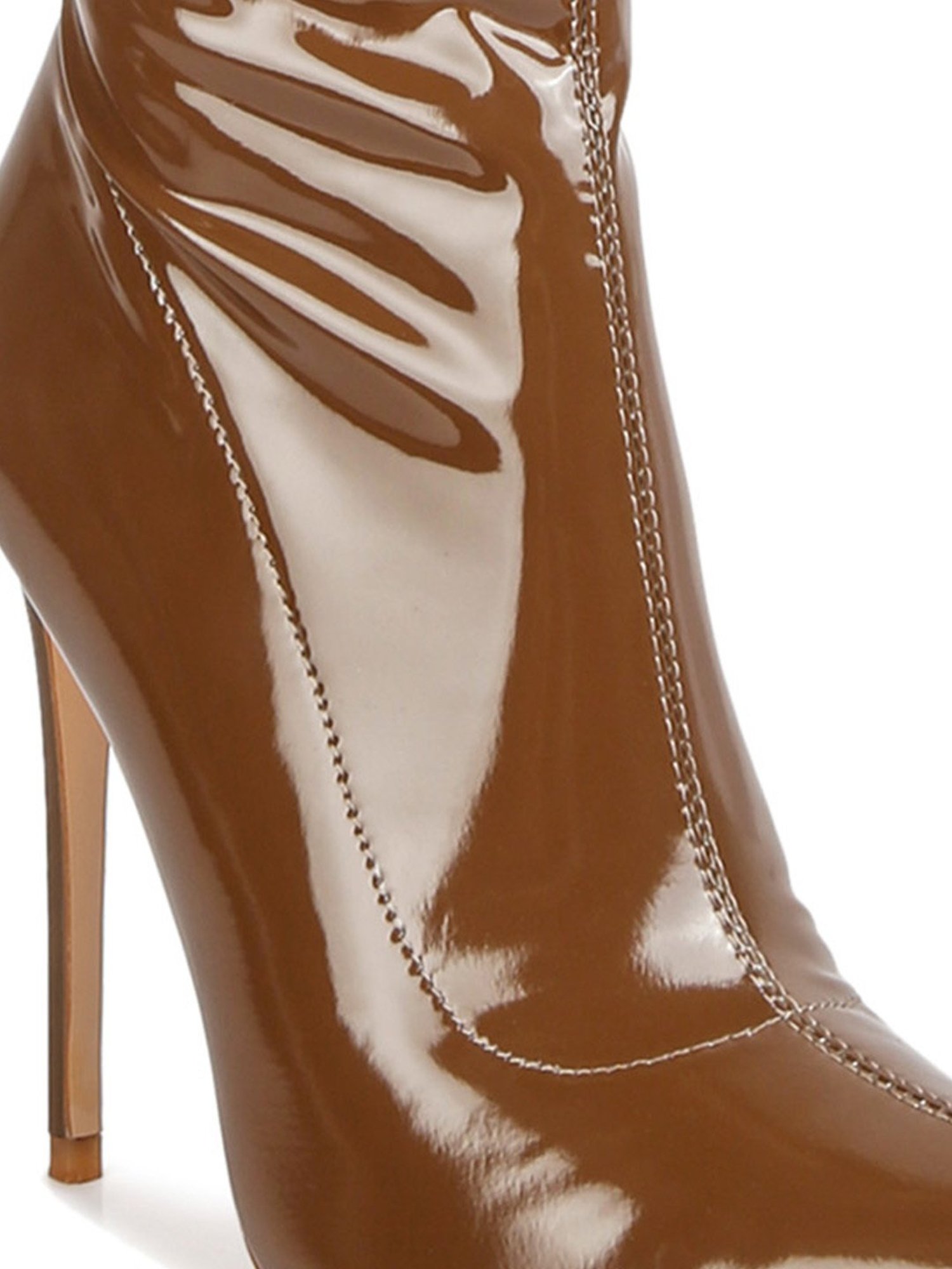 London Rag Women's Brown Stiletto Booties