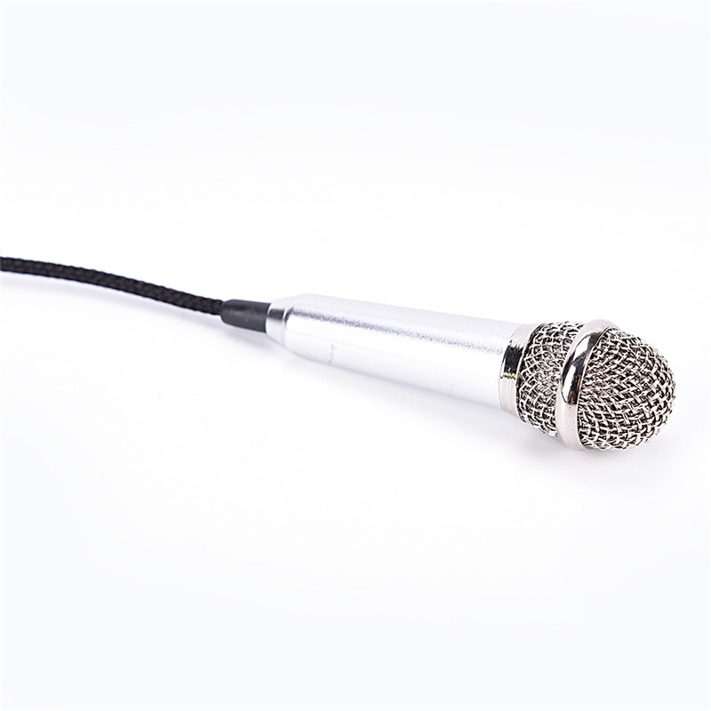 Hot Mini Karaoke Condenser Microphone for Phone Computer Mini Phone Microphone,Silver