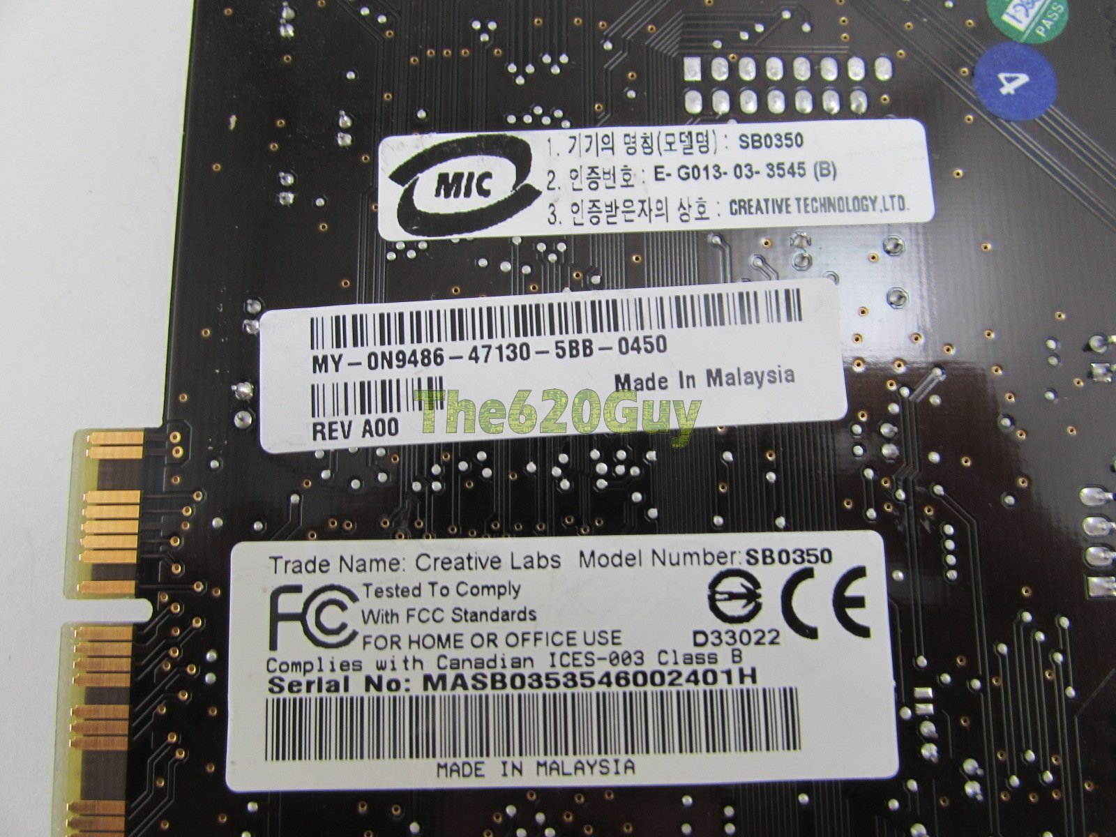 Creative SB0350 Sound Blaster Audigy 2 7.1 Channels 24-Bit PCI Sound Card N9486