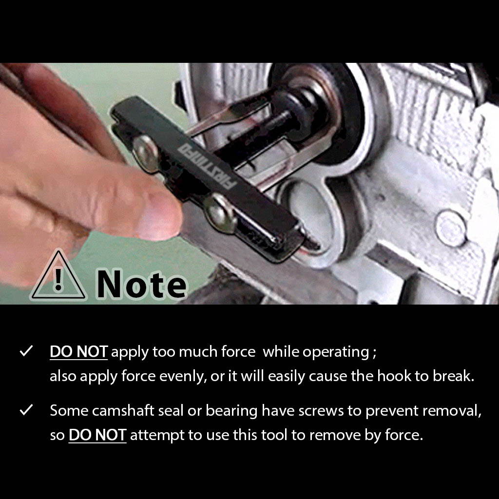 FIRSTINFO Crankshaft Camshaft Seal Remover Separator Puller with 2 Pairs of Hooks (4.6 Inch Long x 2 + 2.87 Inch Long x 2) Set