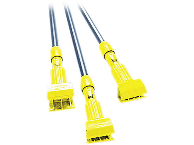 Fiberglass Gripper Mop Handle, Yellow/Gray