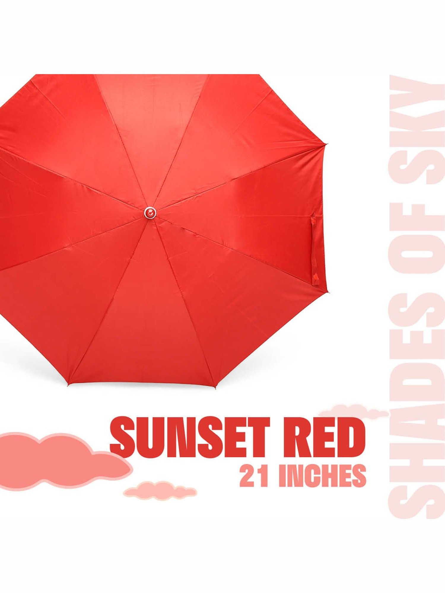 Citizen Red Solid Free Size Umbrella