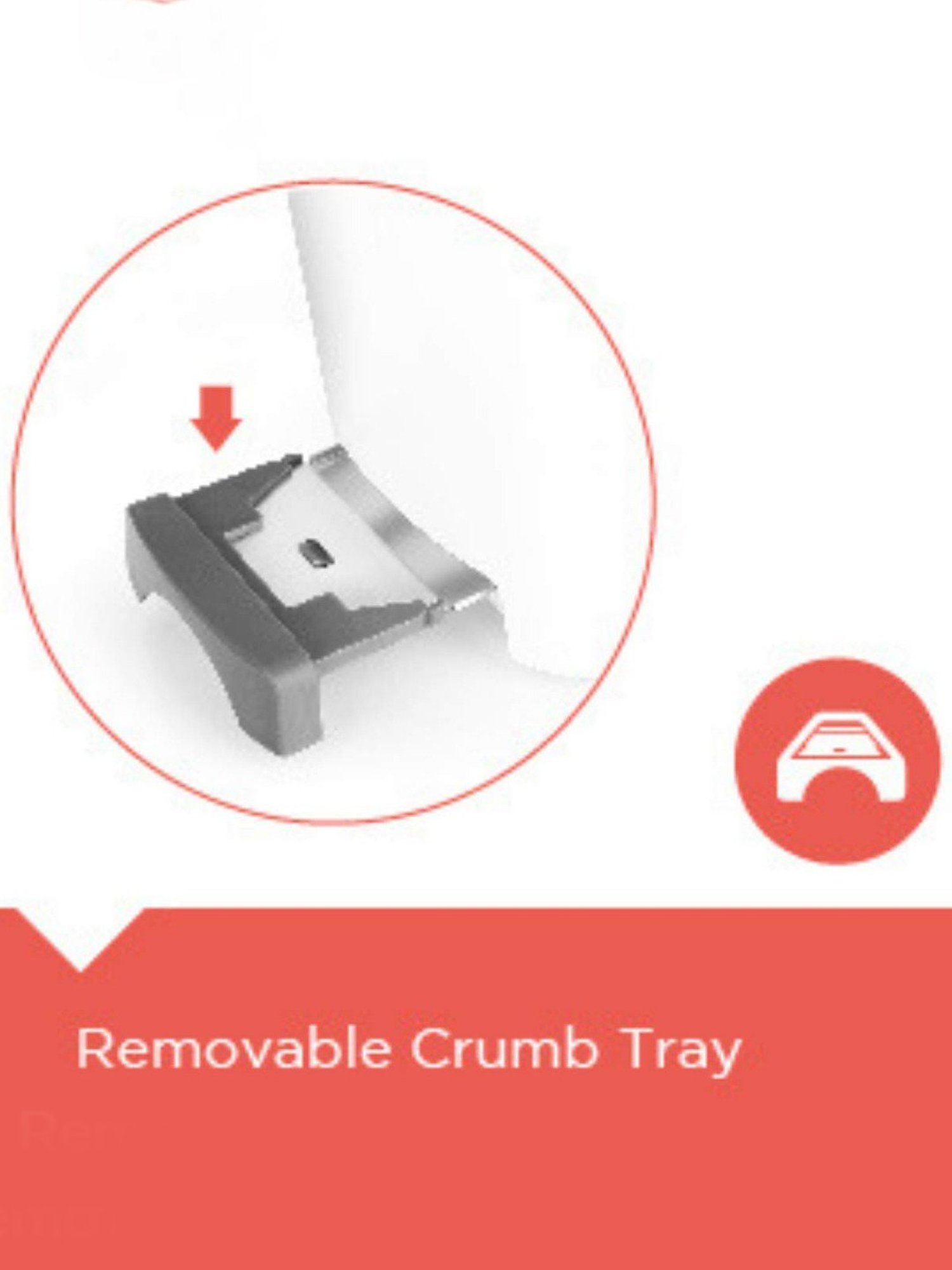 Black+Decker ET122 Toaster 800W with Browning Control 7 levels (White)