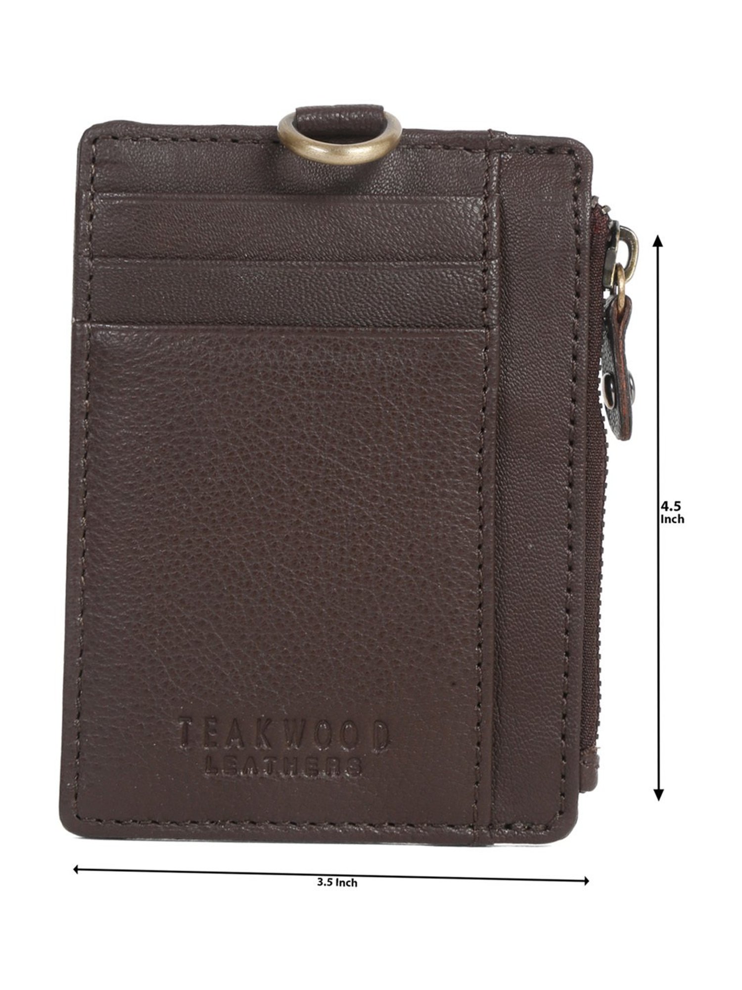 Teakwood Leathers Brown Leather Card Holder