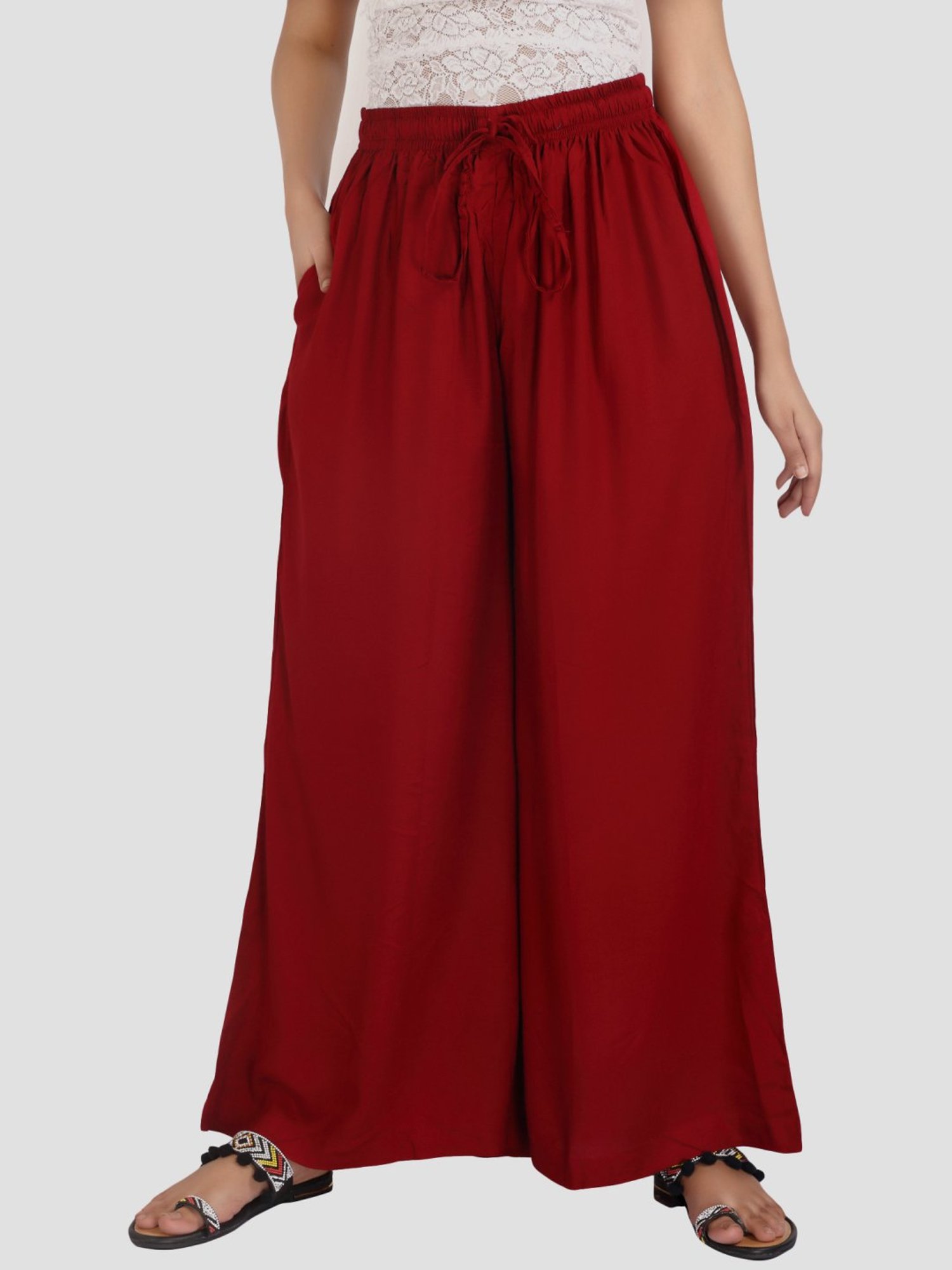 Cotton Culture Maroon Regular fit Palazzos