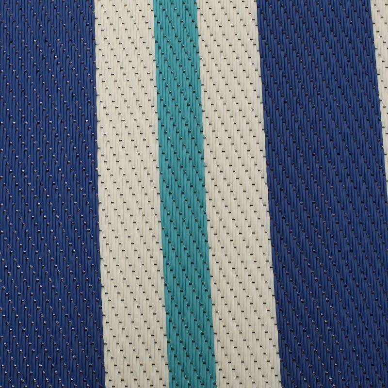 4'x6' Alveton Outdoor Modern Scatter Rug Turquoise/Cream - Christopher Knight Home