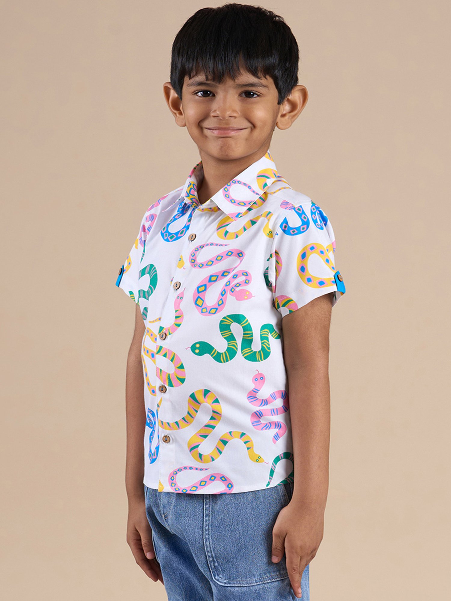 Lil Drama Kids Multicolor Printed Shirt