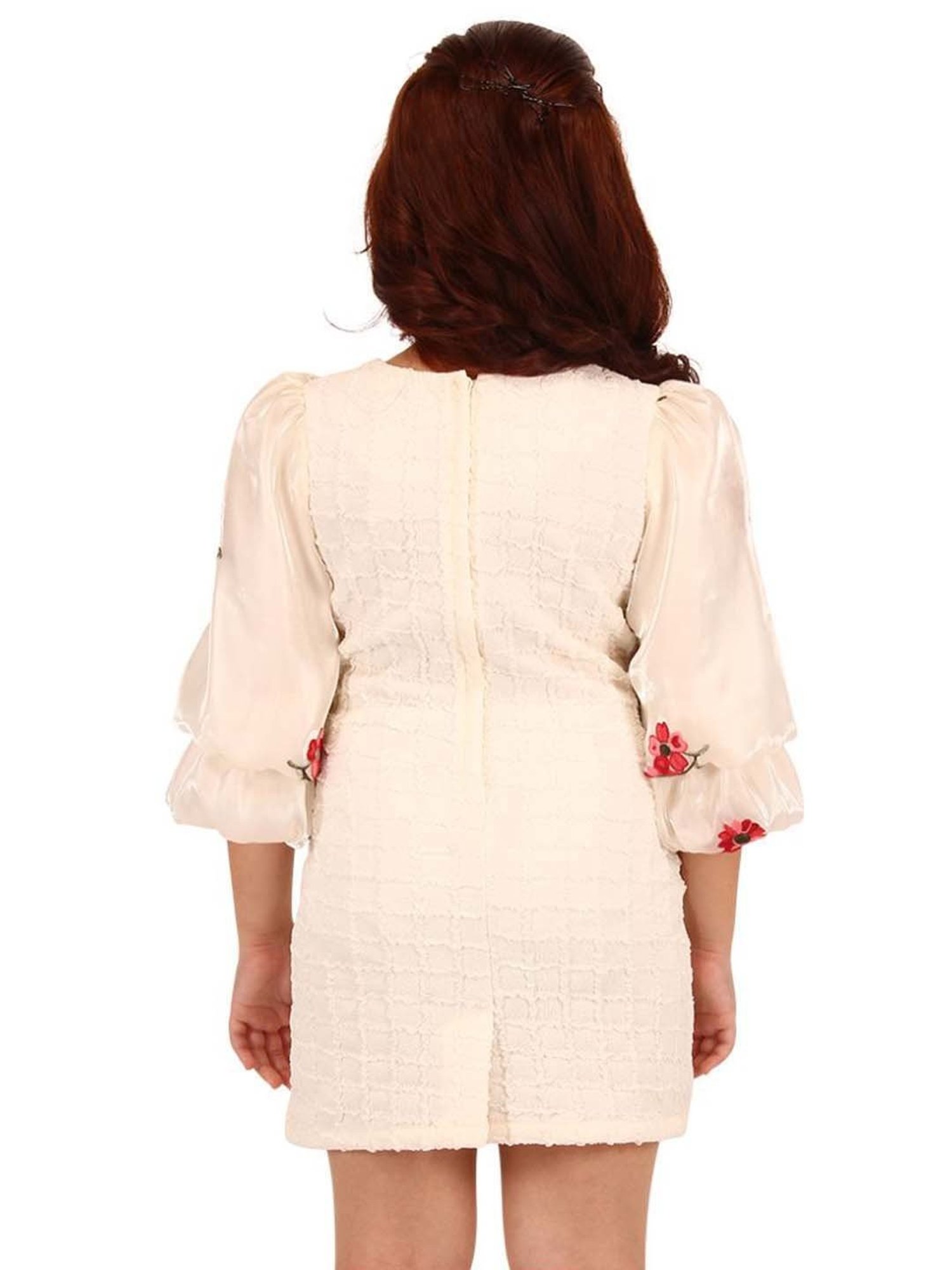 Cutecumber Kids Cream Polyester Dress