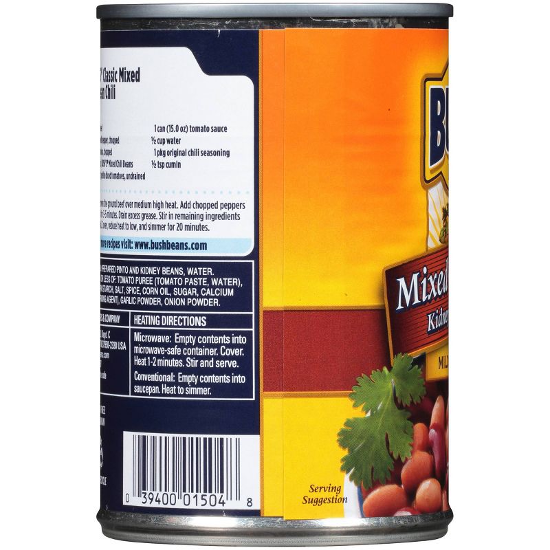 Bush's Mixed Chili Beans Pinto & Kidney Beans - 15.5oz