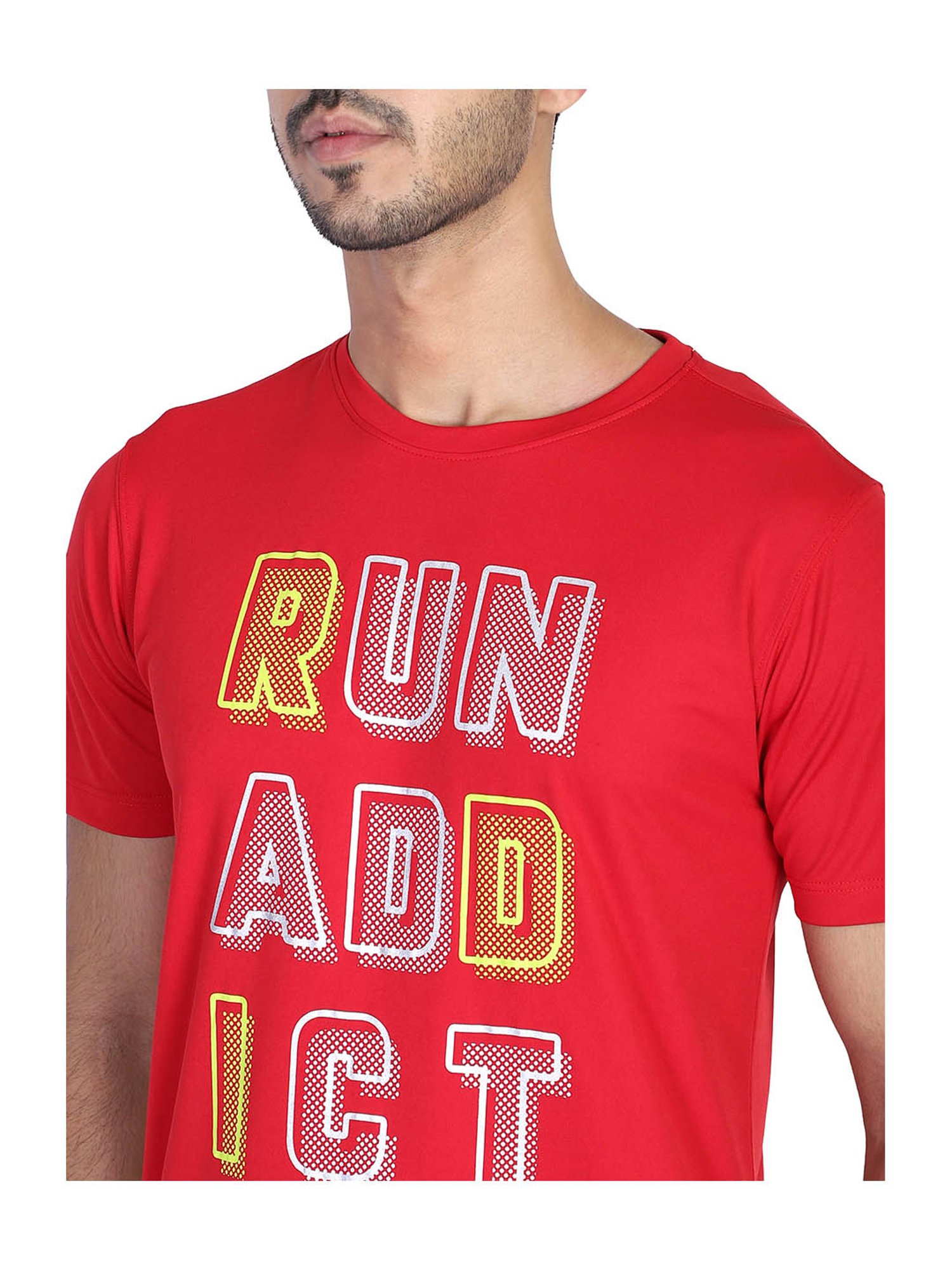 OFF LIMITS Red Short Sleeves Round Neck T-Shirt