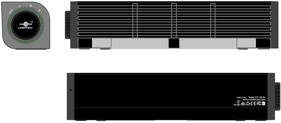 Vantec LapCool CrossFlow Fan for Laptop/Tablet/Smartphone/User with USB Bus Powered (VCF-100-BK)