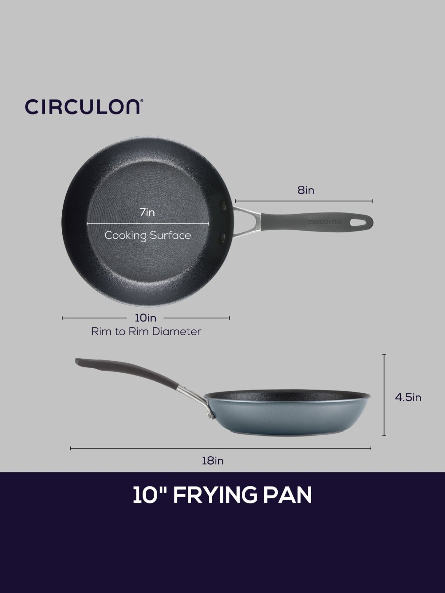 Meyer Circulon A1 Black Aluminium Frying Pan