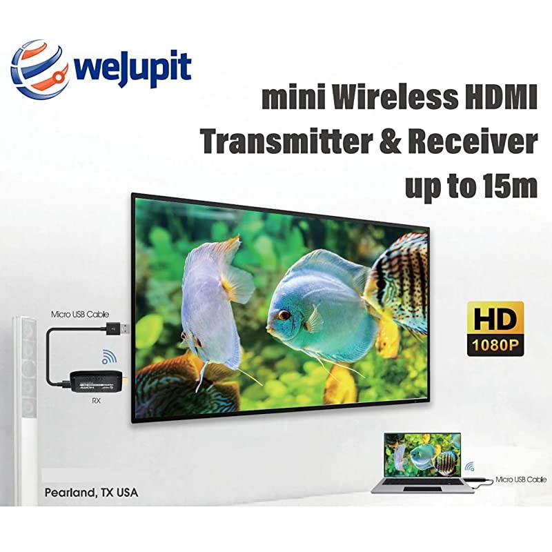 Zero Latency Wireless 4k 30Hz HDMI Extender Transmitter and Receiver, Up to 100ft 4kx2k @30Hz HDCP 1.4 2.2 with CEC Function for Desktop Computer, Laptop, Gaming and Live TV (WJEXT15-4)