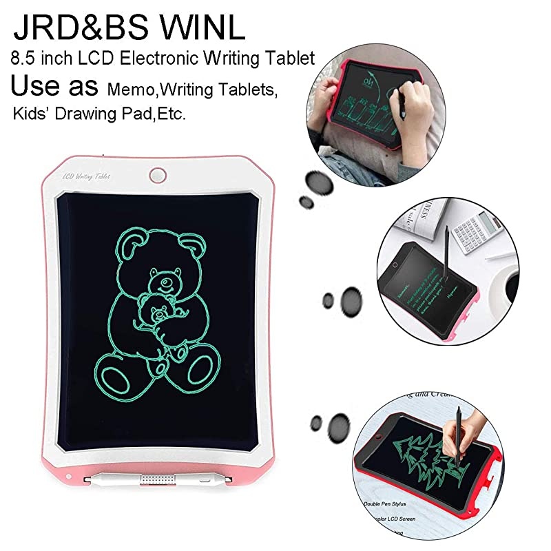 85 Inch Writing Drawing Board Doodle Board Toys for Kids  Birthday Gift for 45 Years Old Kids Adults LCD Writing Tablet with Stylus Smart Paper for Drawing Writer dPink White