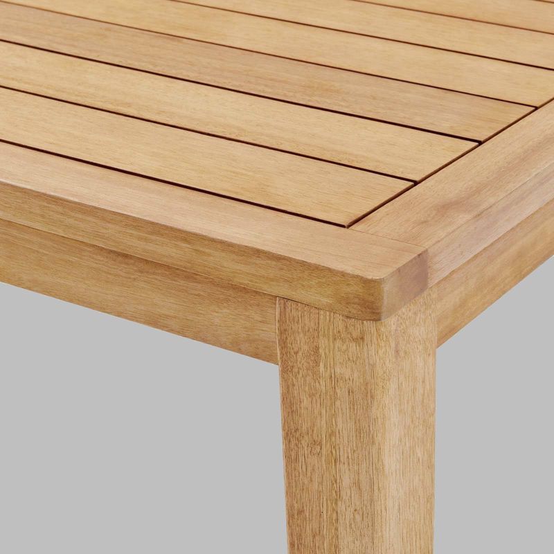 Portsmouth 5pc Outdoor Patio Karri Wood Dining Set - Taupe - Modway