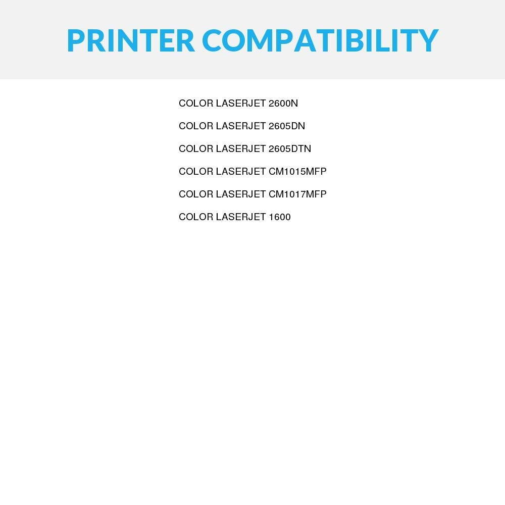 Speedy Inks - 5PK Compatible Replacement for HP 124A 2x Q6000A, 1x Q6001A, 1x Q6002A, 1x Q6003A Laser Toner Set For use in HP Color LaserJet CM1015mfp, CM1017mfp, 1600, 2600n, 2605dn, 2605dtn