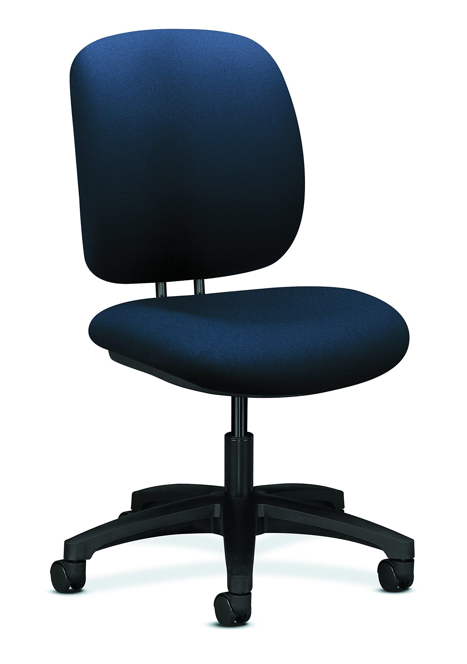 HON ComforTask Chair, Navy Fabric - Polymer Navy, Olefin Seat - Polymer Navy, Olefin Back - 5-star Base - 20" Seat Width