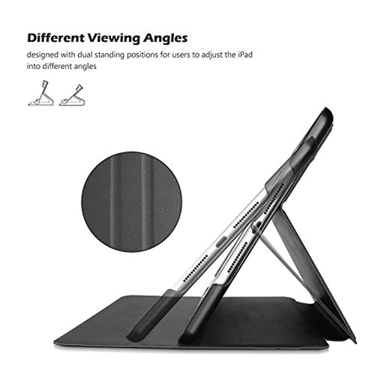 ProCase iPad 10.2 Case 2020 iPad 8th Generation / 2019 iPad 7th Generation Case Bundle with Leather Stand Folio Cover Case with Multi-Angle Viewing and Pencil Holder for 10.2" iPad 8th Gen / 7th Gen