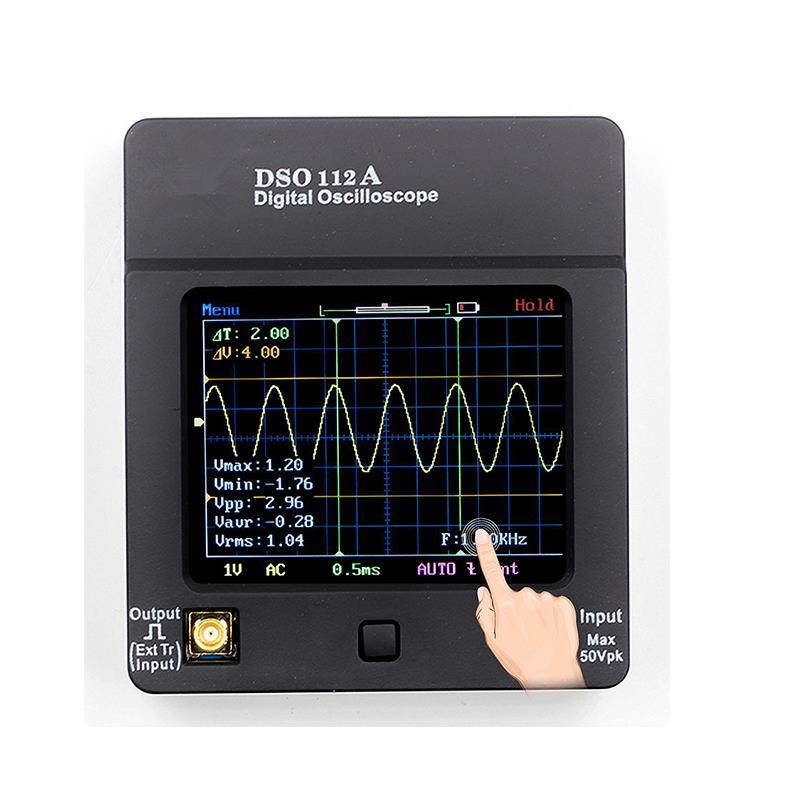 DSO112A TFT Mini Digital Oscilloscope Touch Screen Portable USB Oscilloscope Interface 2MHz 5Msps