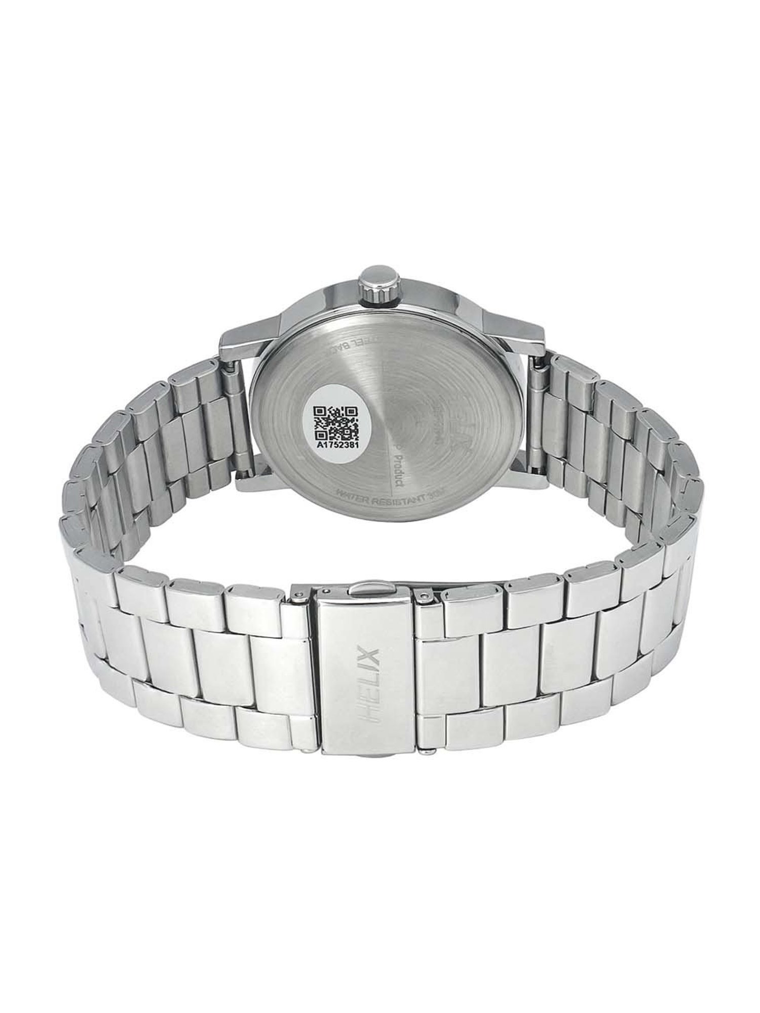 Helix By Timex Blue Round Dial Analog Stainless Steel Men Watch - TW035HG09