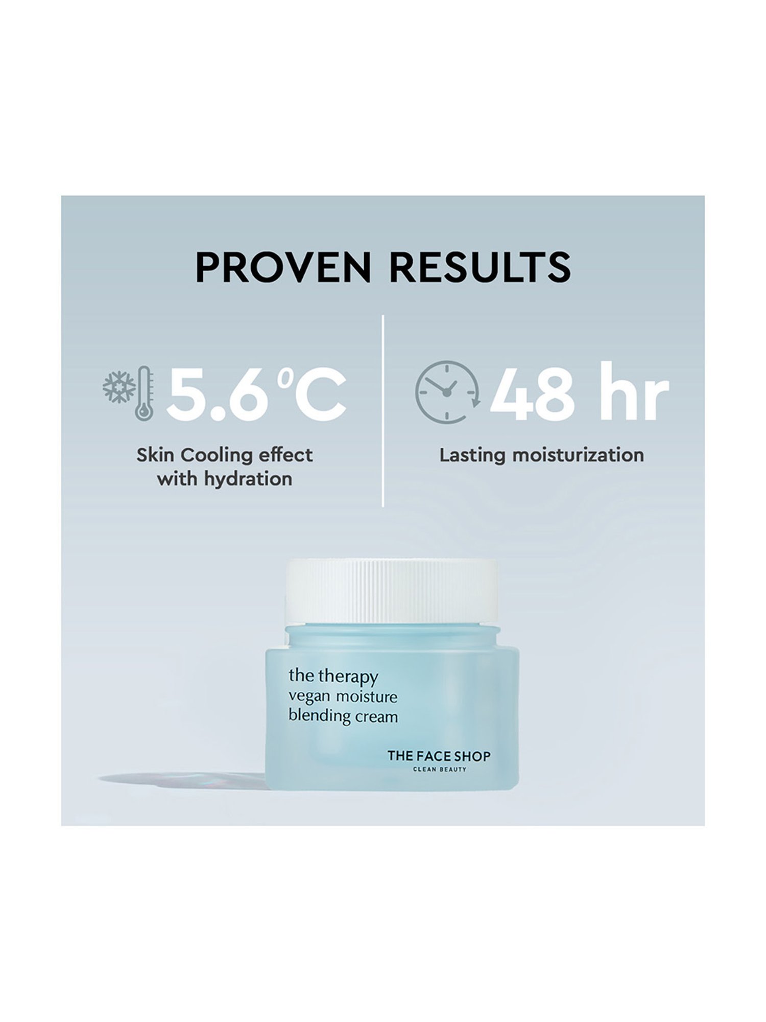 The Face Shop Therapy Vegan Moisture Blending Cream with 48Hr Hydration - 60 ml