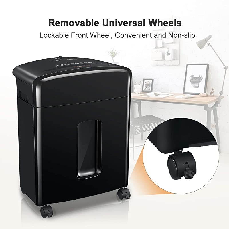 12Sheet CrossCut Paper and Credit Card Shredder with 35gallons Pullout Basket Black C220A